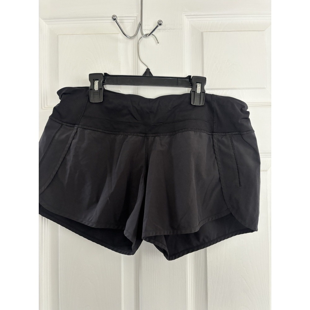 Lululemon Speed Up High-Rise Shorts Womens 10 Lined Black Running Workout 2